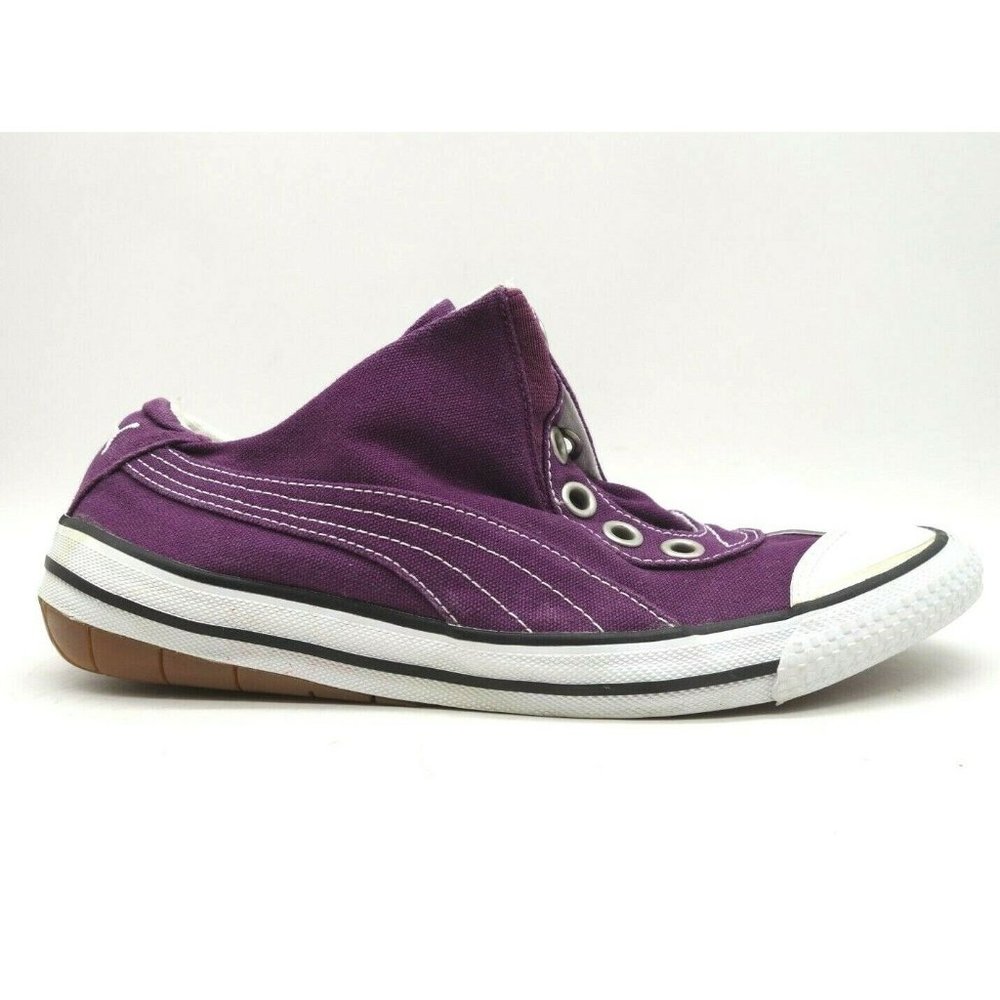 Puma Purple Canvas Casual Snappy Slip On Sneakers Shoes Women's 8.5